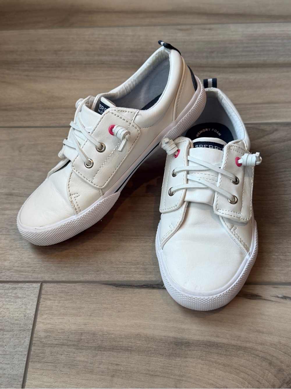 Sperry Girl's White Casual Slip-On Top-Sider Boat Shoes